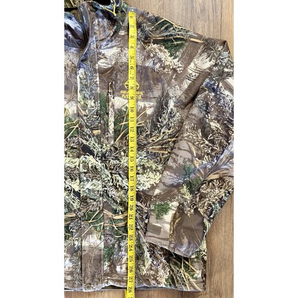 Real Tree Max 1 Microban Scent Control Men's M Camo Fleece 4 pocket Zip Jacket - Picture 3 of 11